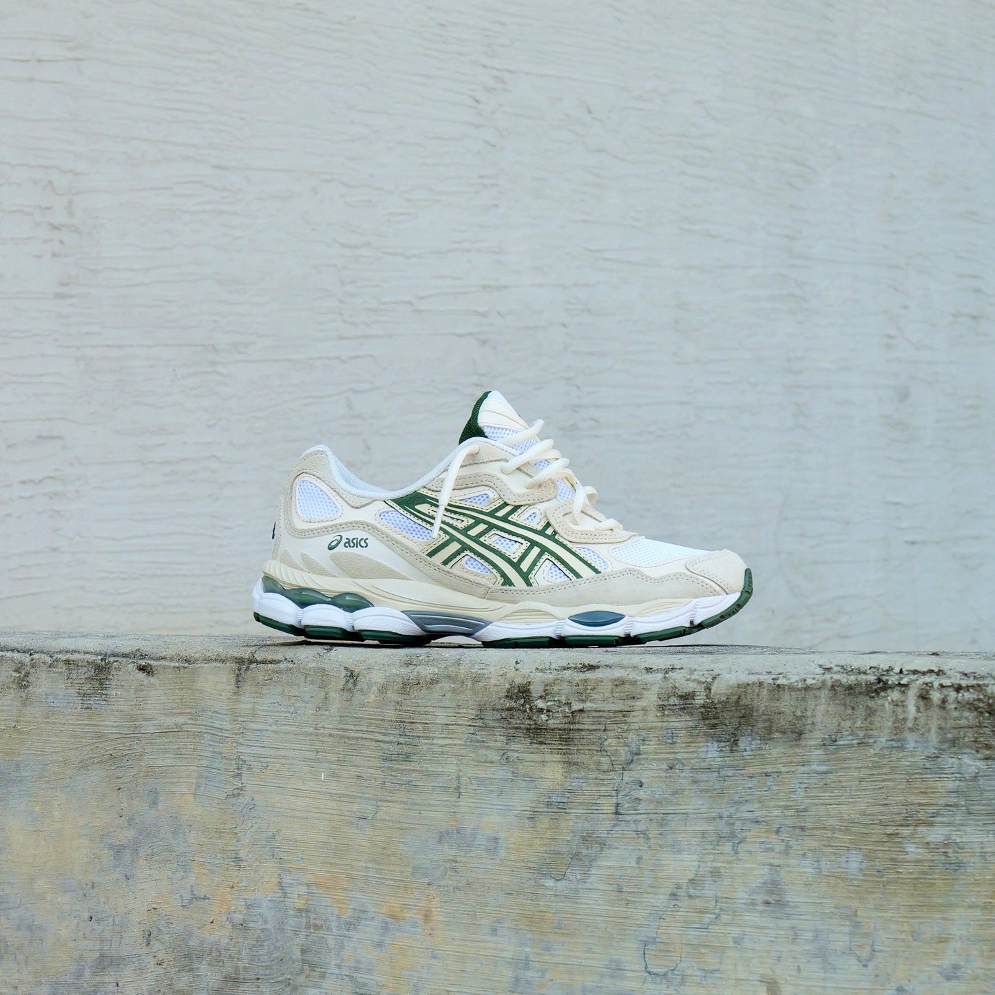 Mens Asics Gel-NYC (Ivory/Forest Night)