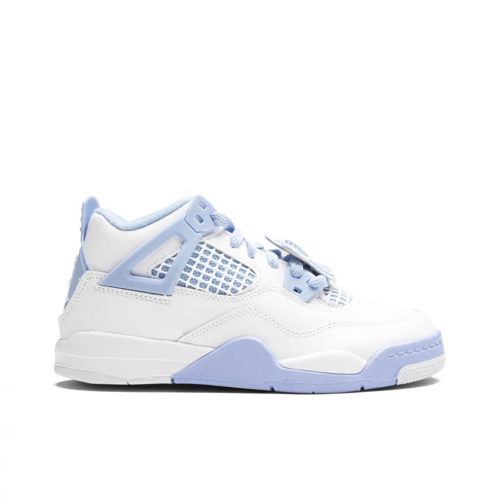 Air Jordan 4 Retro 'Aluminum' (PS) - White/Aluminum/Blue Tint/Oil Green