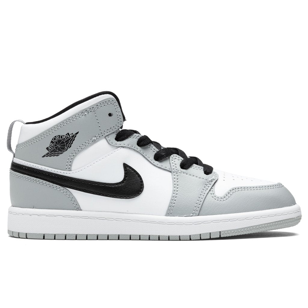 Air Jordan 1 Mid (PS) - Light Smoke Grey/Black/White