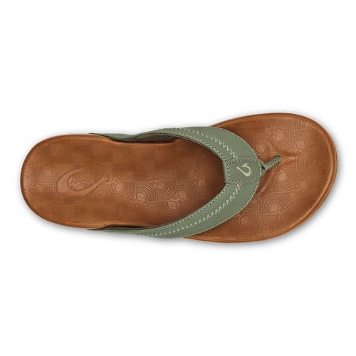 Olukai Odyssey Grey/Sahara Hiapo Men's Leather Beach Sandals 10101-4DFM