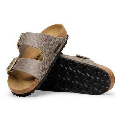 Birkenstock Arizona "Leopard" SYN Leo - Taupe