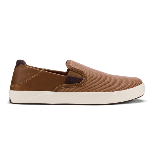 Olukai Tan/Dark Wood Lae'ahi Kapa Men's Corduroy Slip-On Sneakers/Casual Shoes 10446-3463