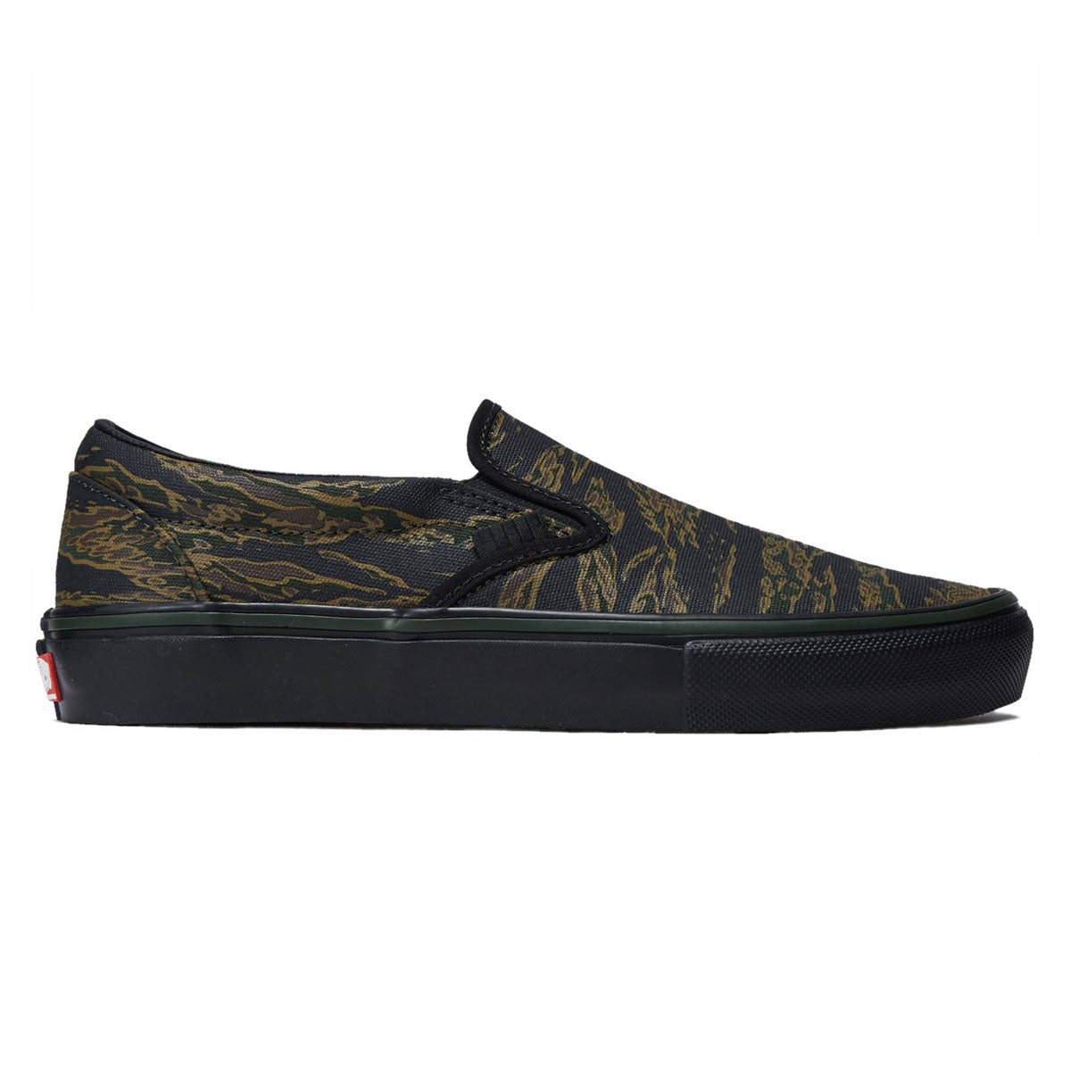 Vans Skate Slip-On Shoes - Tiger Camo Green/Black