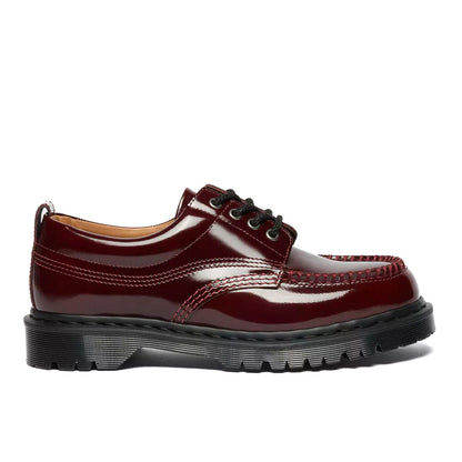 Dr. Martens Lowell Lacquered Leather Moc Toe - Cherry Red