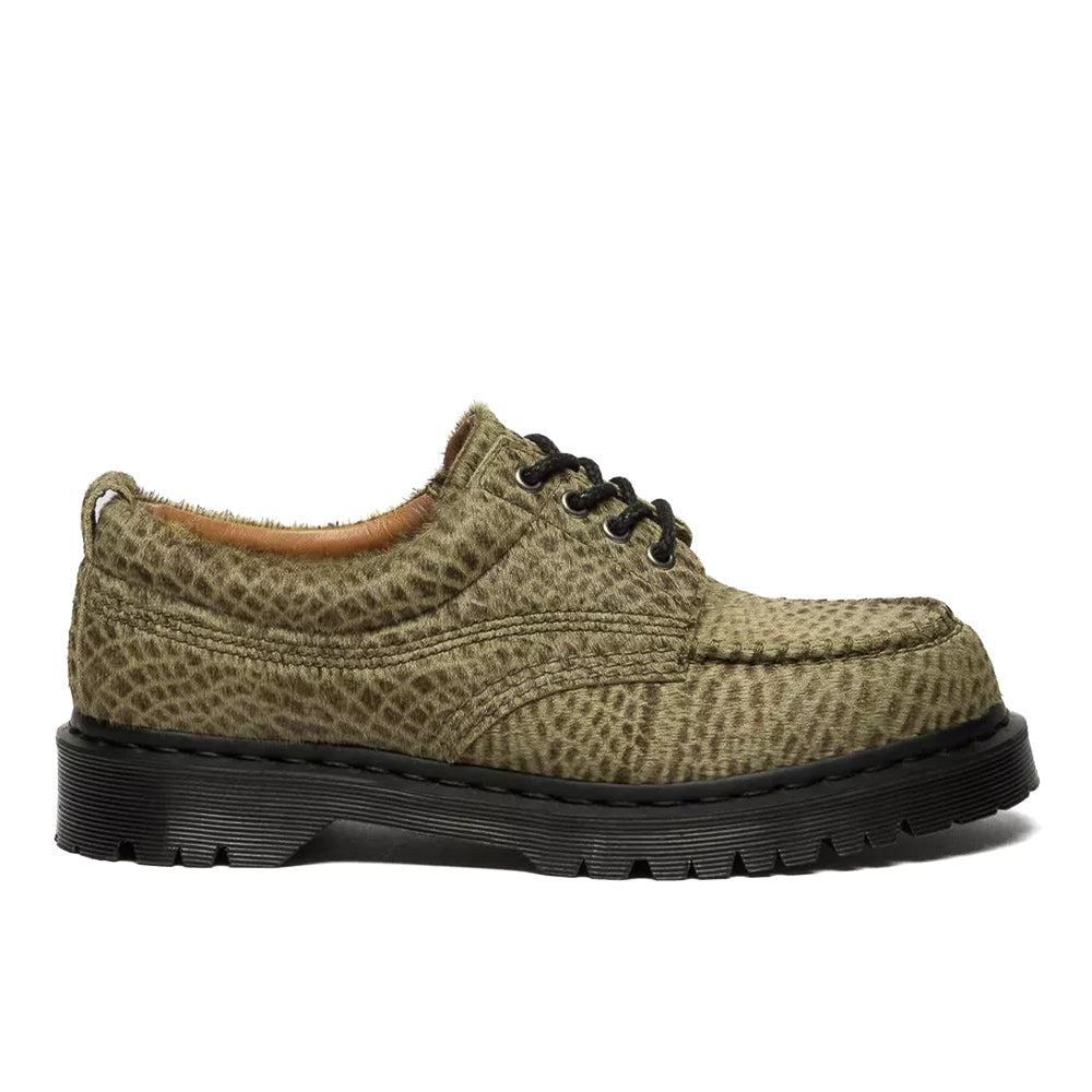 Dr. Martens Lowell Hair on Leather Moc Toe - Pebble Green