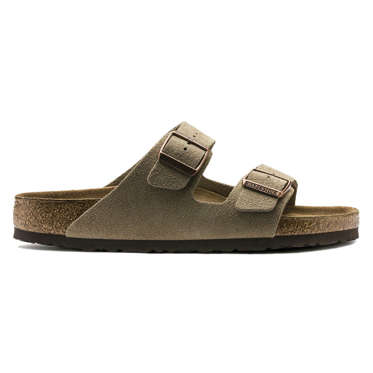 Birkenstock Arizona Soft Footbed Sandals - Taupe Suede
