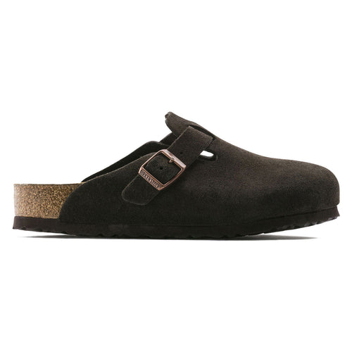 Birkenstock Boston Soft Footbed Sandals - Mocha Suede