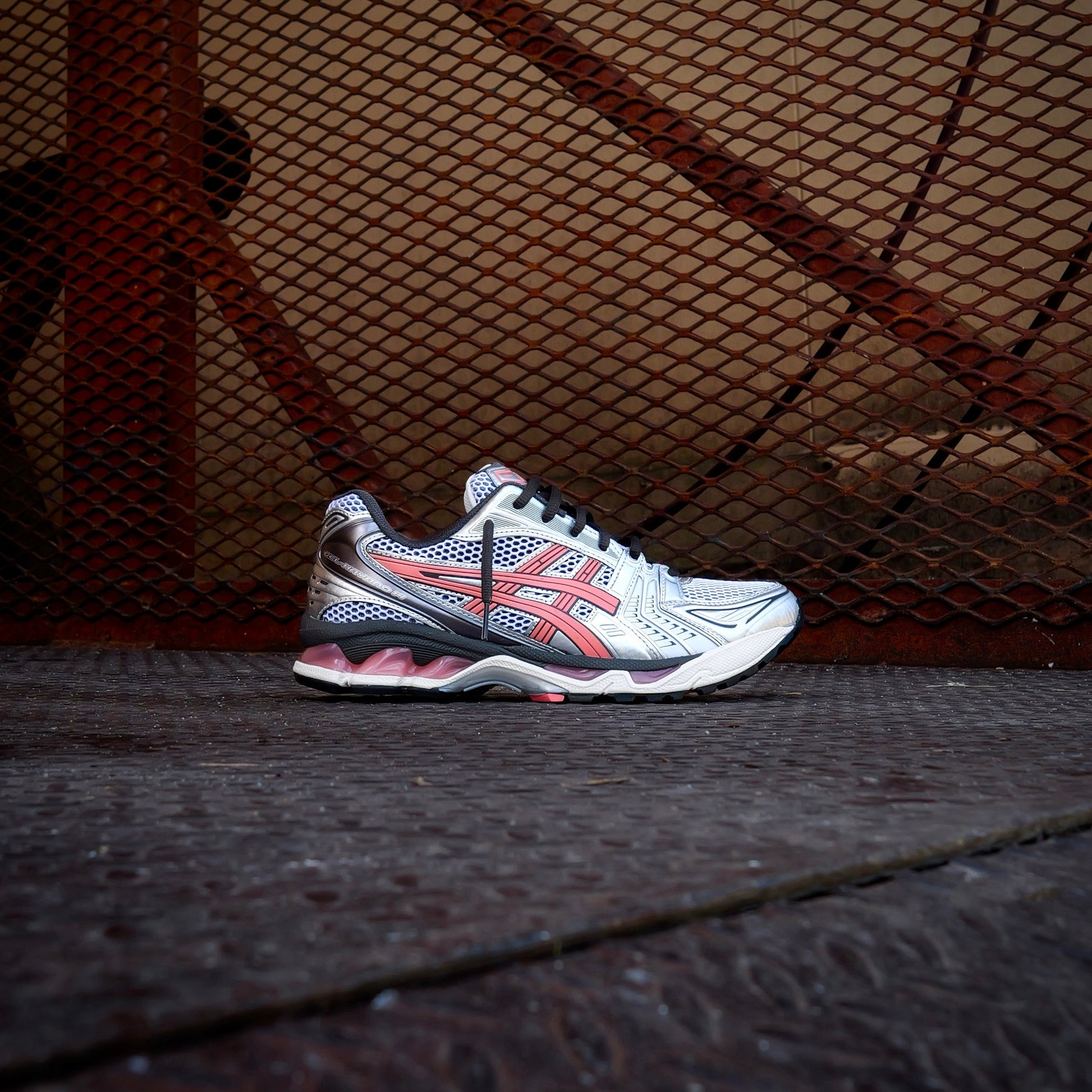 Mens Asics Gel-Kayano 14 (White/Papaya)