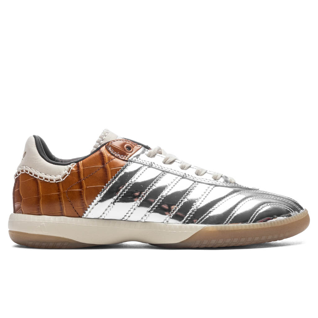 Adidas x Wales Bonner Samba Metallic - Silver Metal/Silver Metal/Easy Yellow