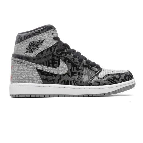 Air Jordan 1 Hi OG "Rebellionaire" - Black/White/Particle Grey