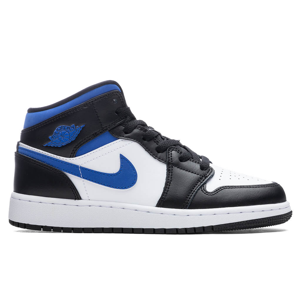 Air Jordan 1 Mid (GS) - White/Racer Blue