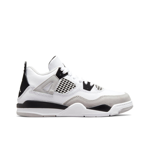 Air Jordan 4 Retro (PS) - White/Black/Neutral Grey
