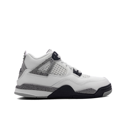 Air Jordan 4 Retro OG 'White Cement' (PS) - Summit White/Fire Red/Cement Grey/Black