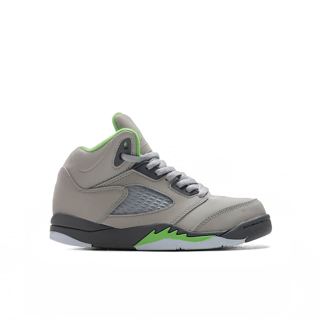 Air Jordan 5 Retro (PS) 'Green Bean' - Silver/Flint Grey