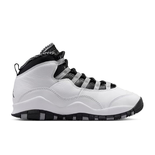 Air Jordan 10 Retro 'Steel' (GS) - White/Black/Light Steel Grey/Dark Powder Blue