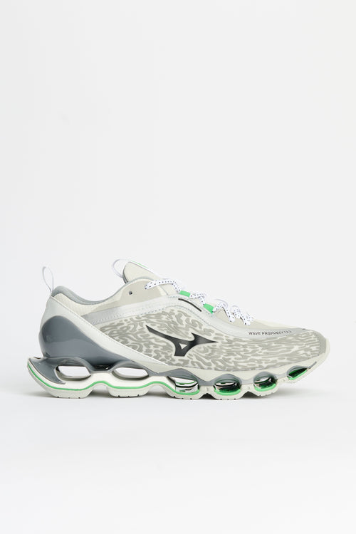 Mizuno Wave Prophecy 13.2 Harbor Mist / Black / Vibrant Green