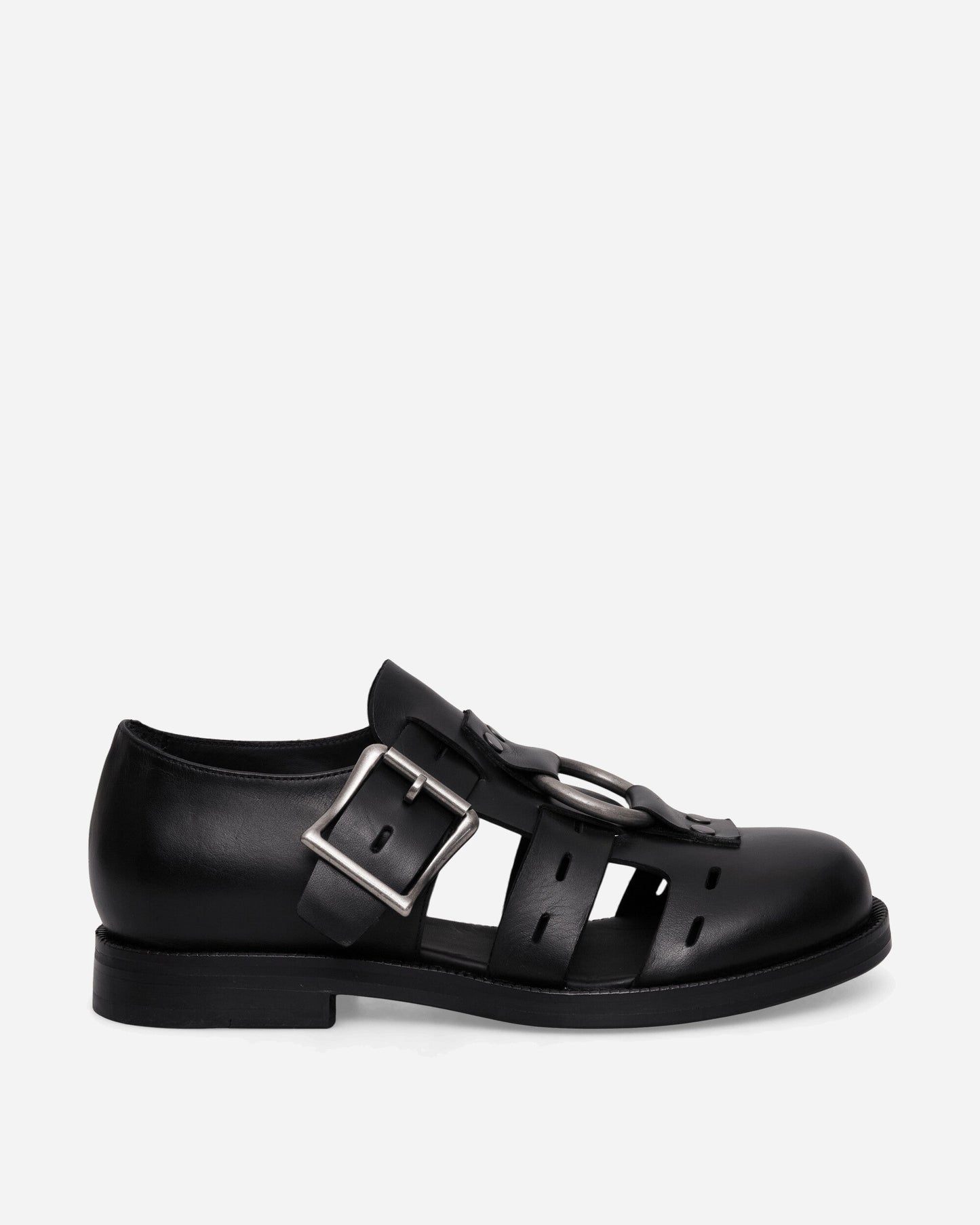 Bondage Belt Sandals Black