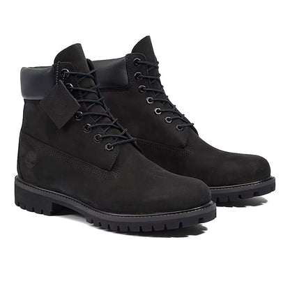 Timberland Premium 6-inch Lace Up Black Nubuck