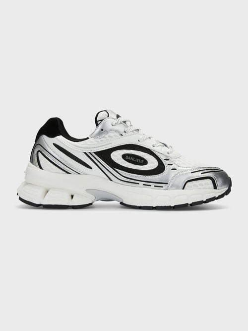 Banlieue The Runner+ Sneakers | White/Metallic Silver