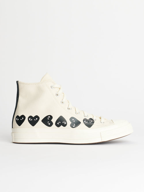 Comme des Garçons Play x Converse Chuck 70 Hi Multi Hearts White