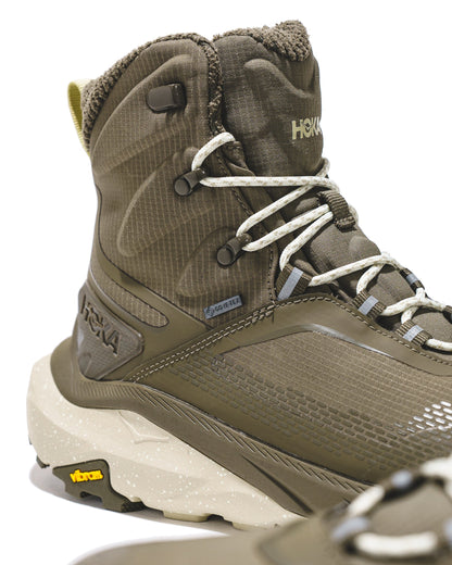 Hoka One One Men Kaha 2 Frost GTX Antique Olive Oyster Mushroom 1155194-AMS