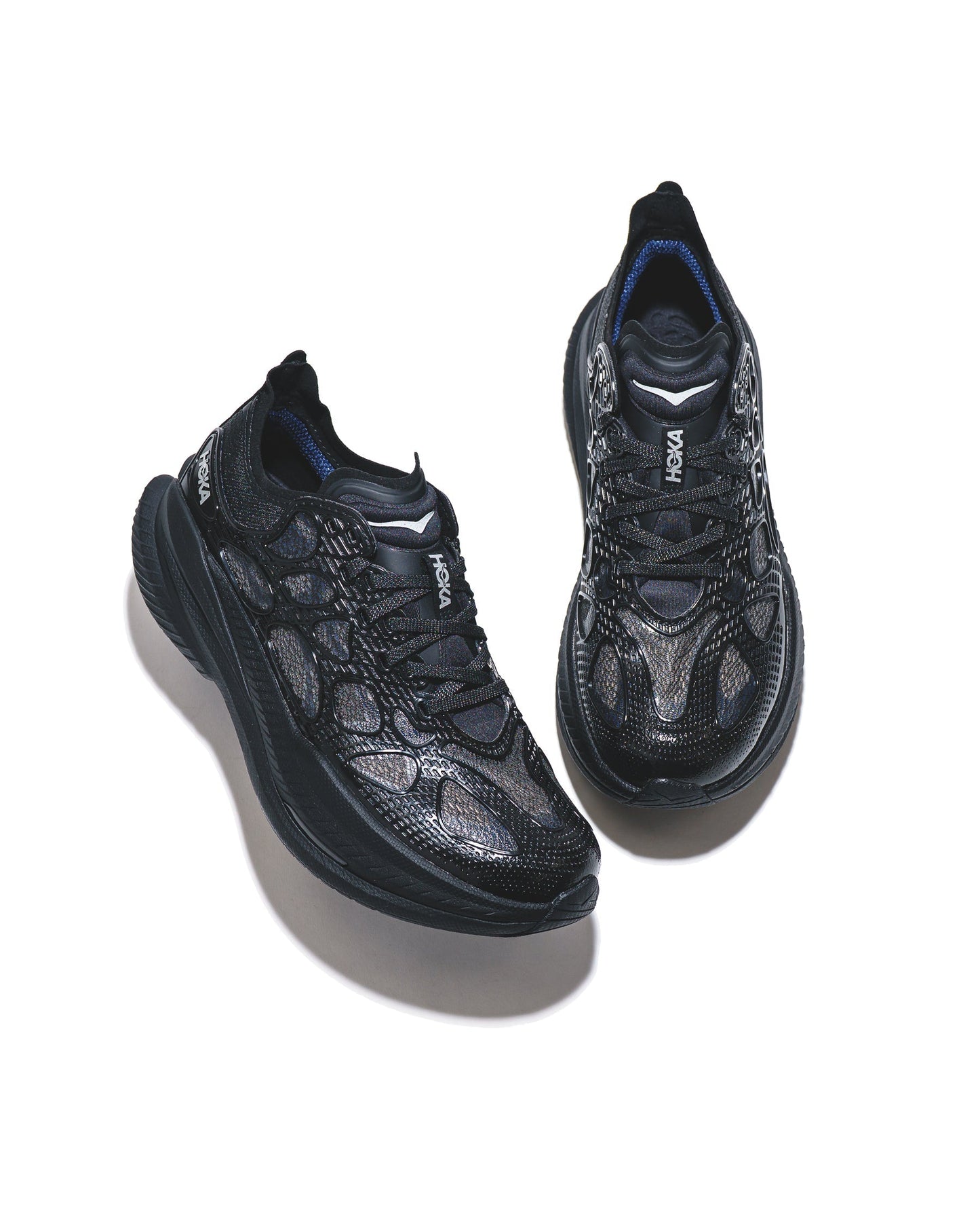 Hoka One One Unisex Mach X Caged Black Midnight Blue 1168932-BMD