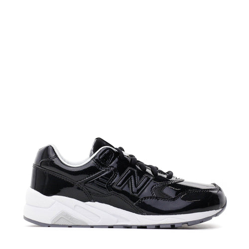 NEW BALANCE REVLITE WOMEN PATENT LEATHER BLACK SILVER WRT580MT