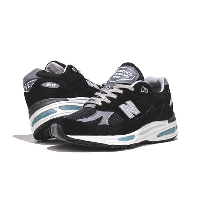 New Balance Unisex 991v2 Black Made In UK U991BK2