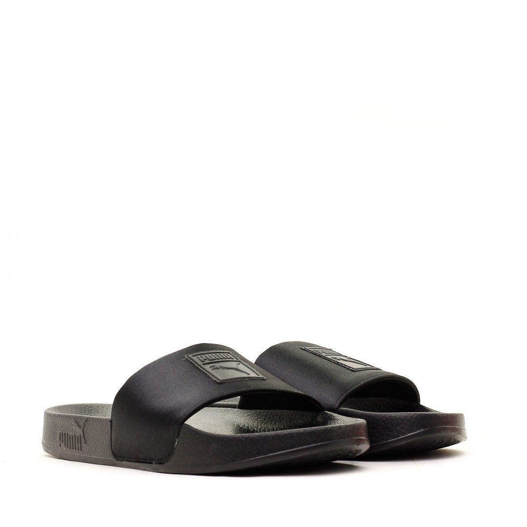 PUMA LEADCAT SATIN PUMA BLACK WOMEN SANDAL SLIDES 365338-01 ***