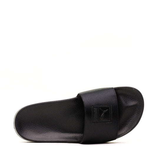 PUMA LEADCAT SATIN PUMA BLACK WOMEN SANDAL SLIDES 365338-01 ***