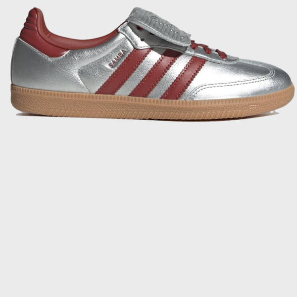 Adidas womens Samba LT Silver Metallic / Preloved Ruby / Gum